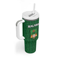 Custom Malawi Football Tumbler With Handle Come On Flames - Green - Wonder Print Shop
