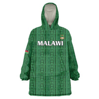 Custom Malawi Football Wearable Blanket Hoodie Come On Flames - Green - Wonder Print Shop