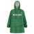 Custom Malawi Football Wearable Blanket Hoodie Come On Flames - Green - Wonder Print Shop