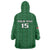 Custom Malawi Football Wearable Blanket Hoodie Come On Flames - Green - Wonder Print Shop