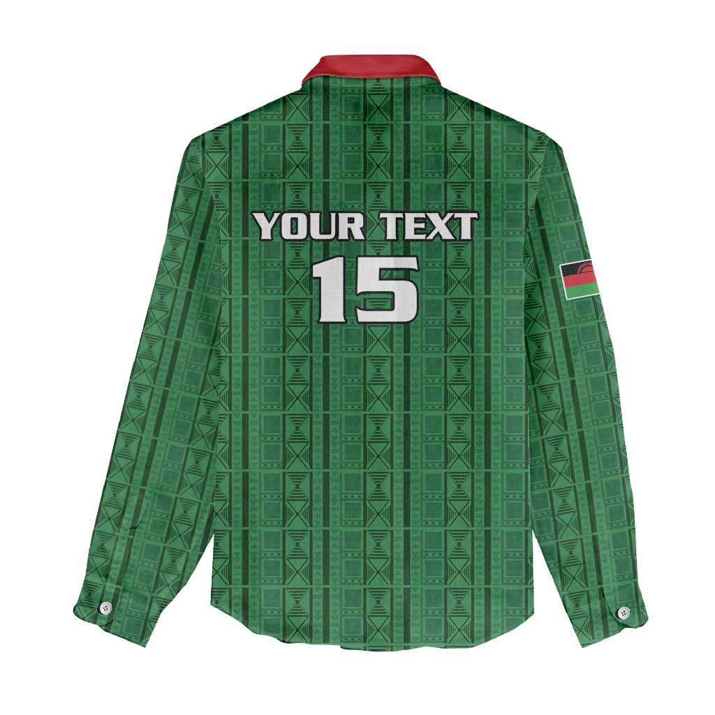 Custom Malawi Football Women Casual Shirt Come On Flames - Green - Wonder Print Shop