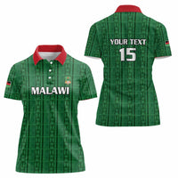 Custom Malawi Football Women Polo Shirt Come On Flames - Green - Wonder Print Shop