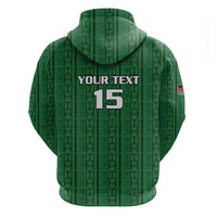 Custom Malawi Football Zip Hoodie Come On Flames - Green - Wonder Print Shop