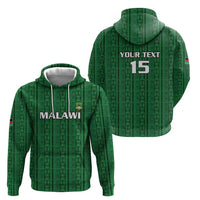 Custom Malawi Football Zip Hoodie Come On Flames - Green - Wonder Print Shop