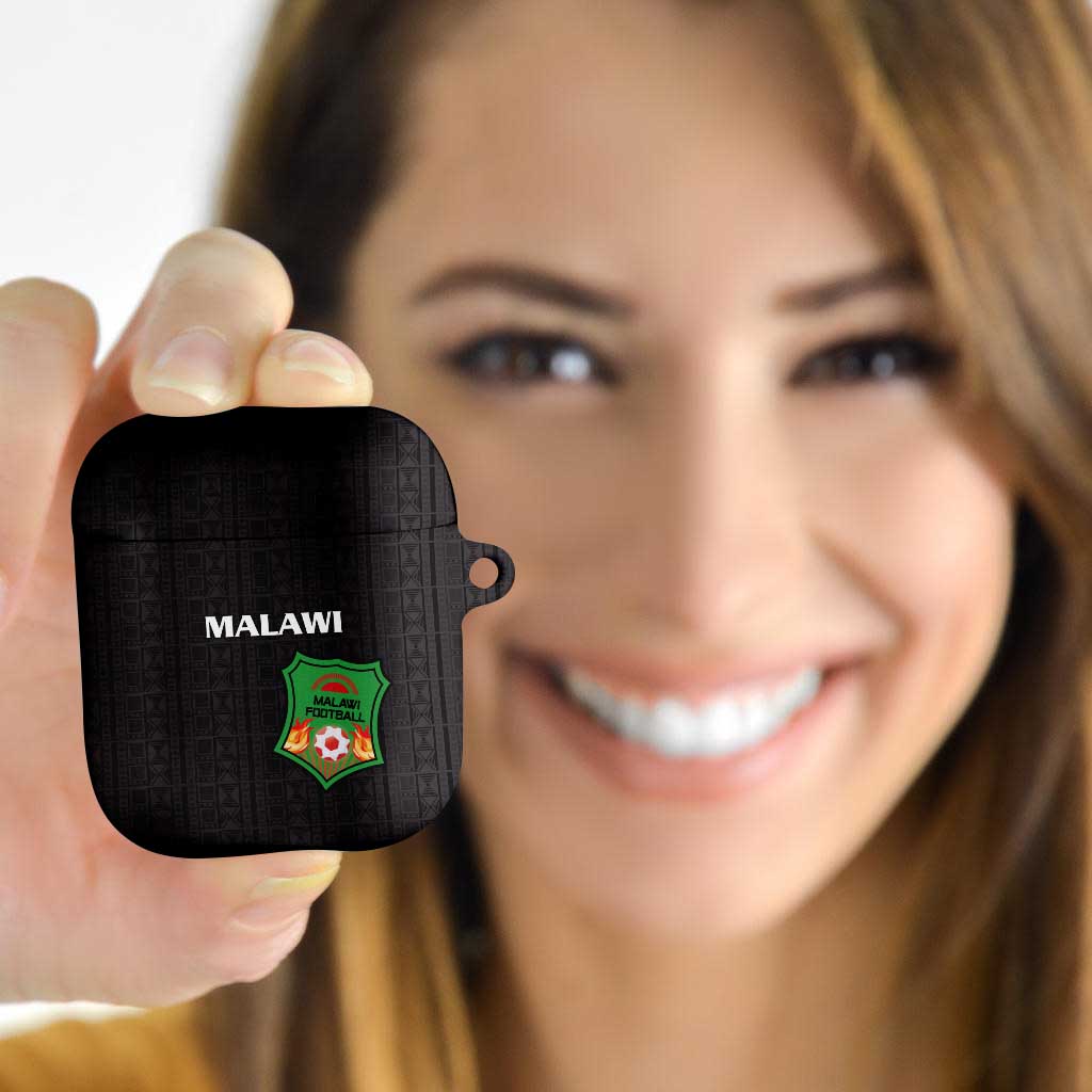 Malawi Football AirPods Case Come On Flames - Black - Wonder Print Shop