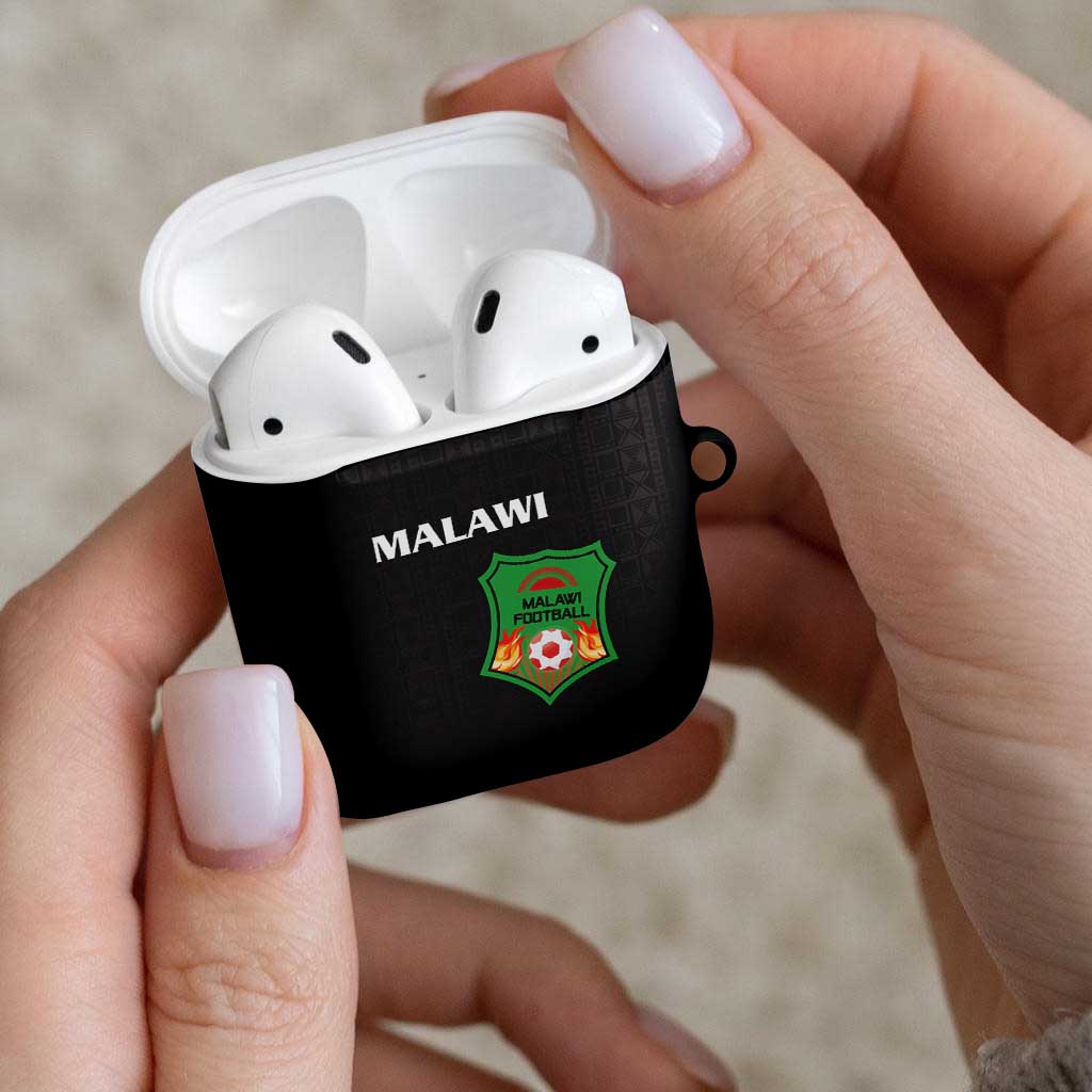 Malawi Football AirPods Case Come On Flames - Black - Wonder Print Shop