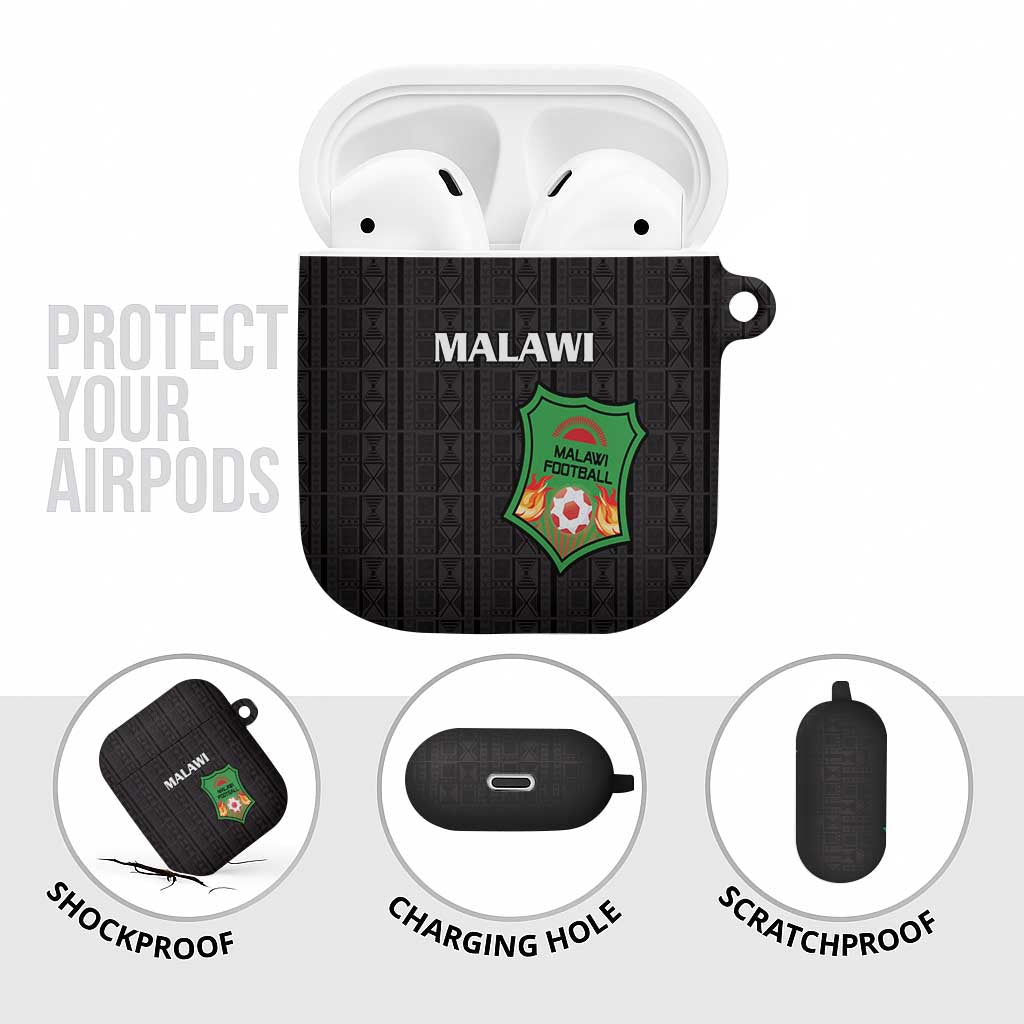 Malawi Football AirPods Case Come On Flames - Black - Wonder Print Shop