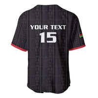 Custom Malawi Football Baseball Jersey Come On Flames - Black - Wonder Print Shop
