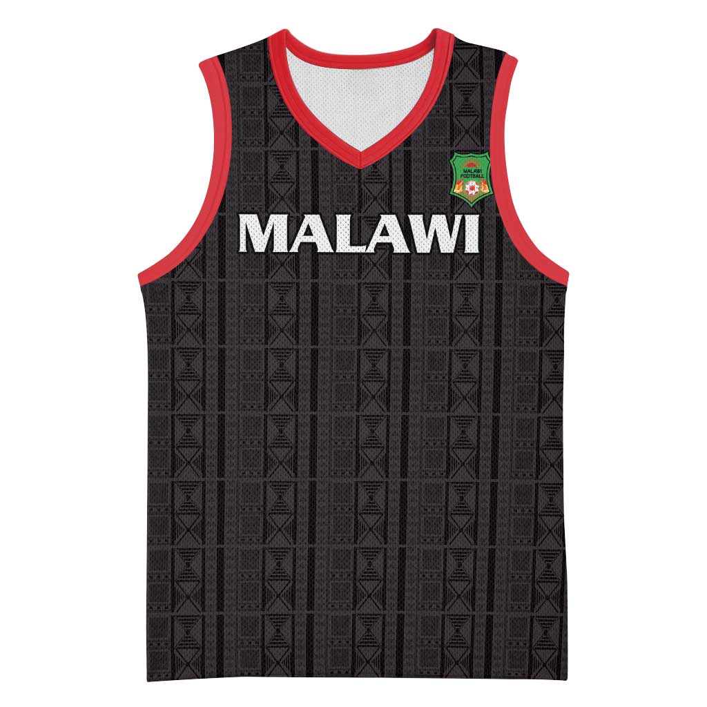 Custom Malawi Football Basketball Jersey Come On Flames - Black - Wonder Print Shop