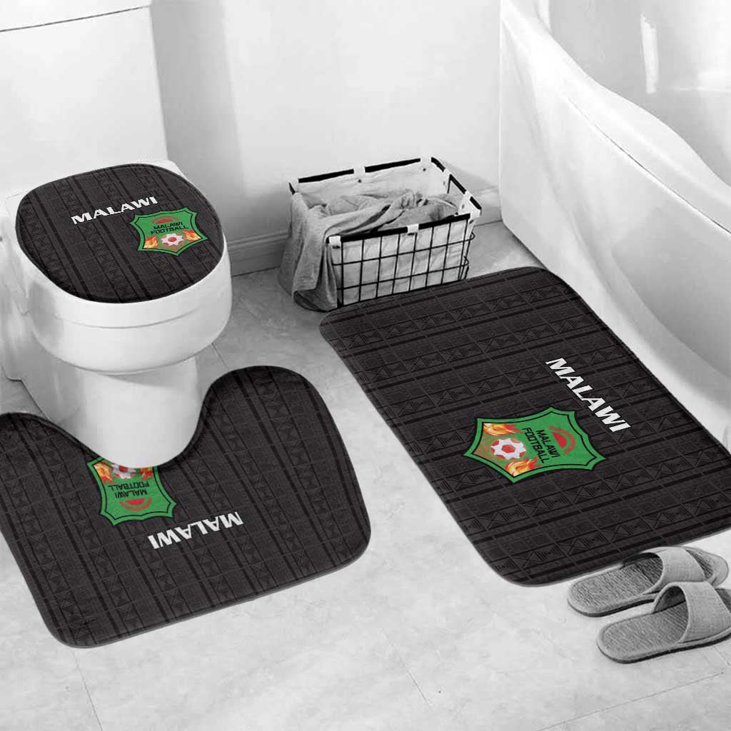 Malawi Football Bathroom Set Come On Flames - Black - Wonder Print Shop