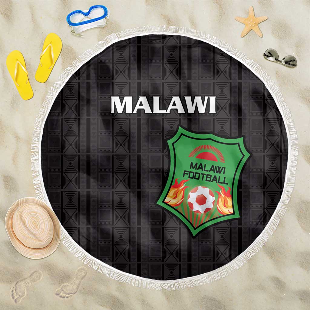Malawi Football Beach Blanket Come On Flames - Black - Wonder Print Shop