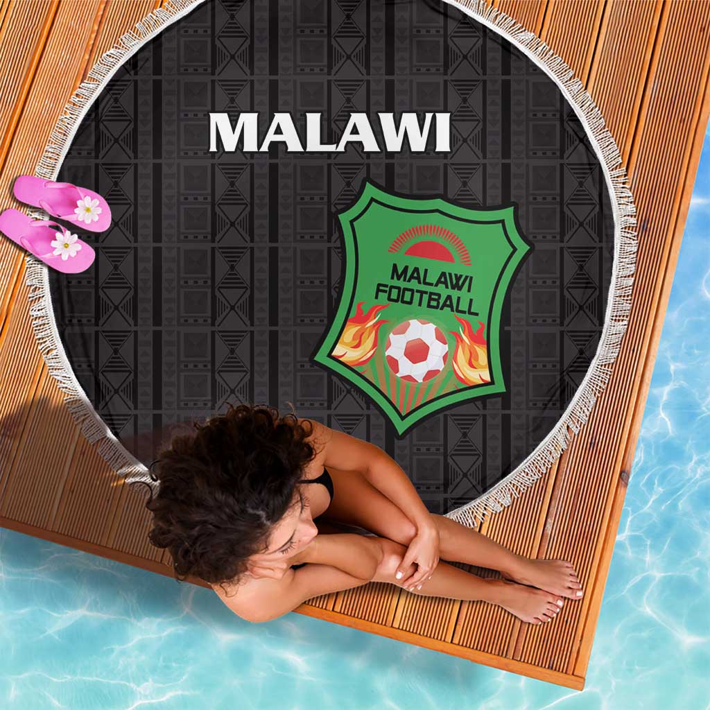 Malawi Football Beach Blanket Come On Flames - Black - Wonder Print Shop
