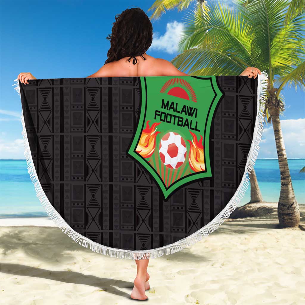 Malawi Football Beach Blanket Come On Flames - Black - Wonder Print Shop
