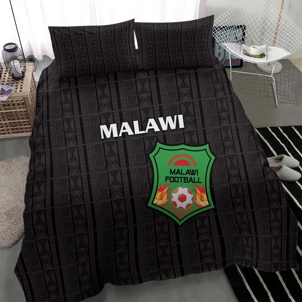 Malawi Football Bedding Set Come On Flames - Black - Wonder Print Shop