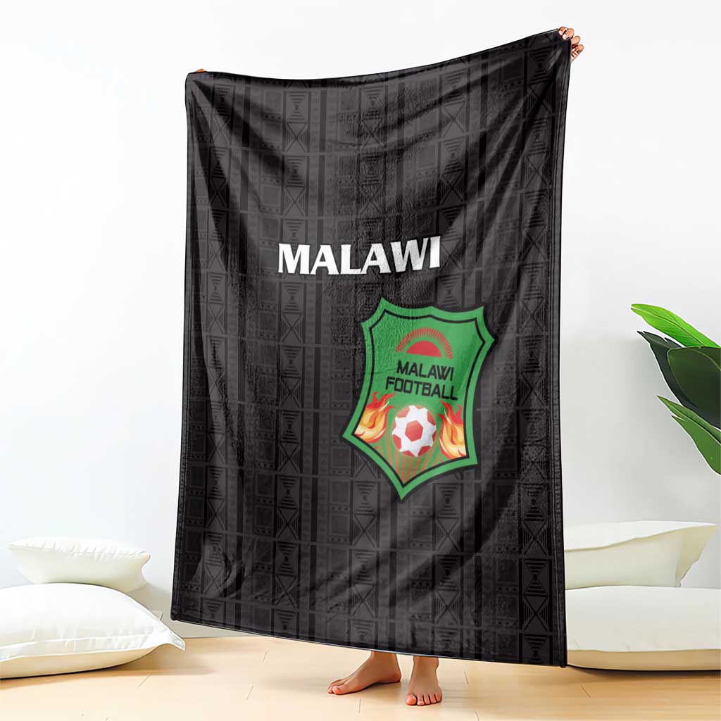 Malawi Football Blanket Come On Flames - Black - Wonder Print Shop