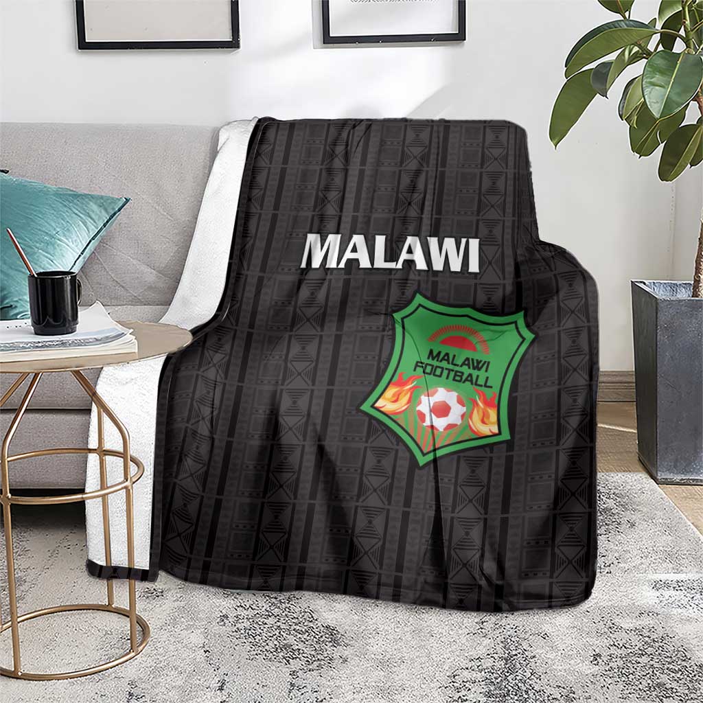 Malawi Football Blanket Come On Flames - Black - Wonder Print Shop
