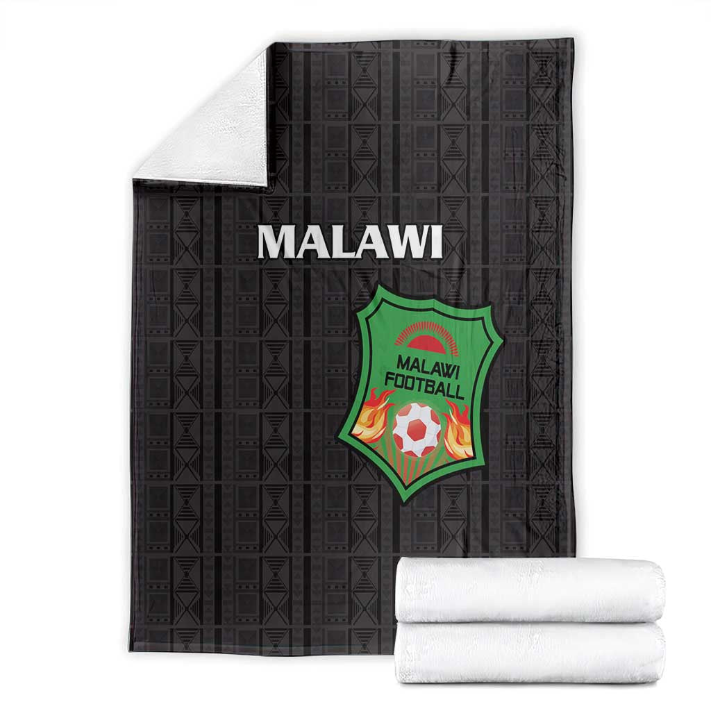 Malawi Football Blanket Come On Flames - Black - Wonder Print Shop