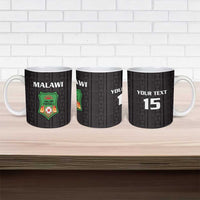 Custom Malawi Football Ceramic Mug Come On Flames - Black - Wonder Print Shop