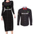 Custom Malawi Football Couples Matching Long Sleeve Bodycon Dress and Long Sleeve Button Shirt Come On Flames - Black - Wonder Print Shop