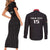 Custom Malawi Football Couples Matching Short Sleeve Bodycon Dress and Long Sleeve Button Shirt Come On Flames - Black - Wonder Print Shop