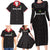 Custom Malawi Football Family Matching Long Sleeve Bodycon Dress and Hawaiian Shirt Come On Flames - Black - Wonder Print Shop