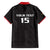 Custom Malawi Football Family Matching Off The Shoulder Long Sleeve Dress and Hawaiian Shirt Come On Flames - Black - Wonder Print Shop