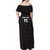 Custom Malawi Football Family Matching Off Shoulder Maxi Dress and Hawaiian Shirt Come On Flames - Black - Wonder Print Shop