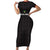 Custom Malawi Football Family Matching Short Sleeve Bodycon Dress and Hawaiian Shirt Come On Flames - Black - Wonder Print Shop