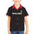 Custom Malawi Football Family Matching Short Sleeve Bodycon Dress and Hawaiian Shirt Come On Flames - Black - Wonder Print Shop