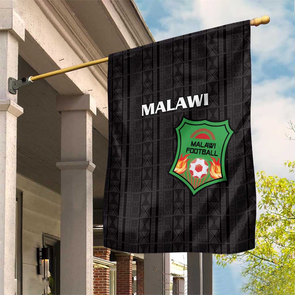 Malawi Football Garden Flag Come On Flames - Black - Wonder Print Shop