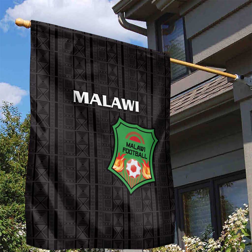 Malawi Football Garden Flag Come On Flames - Black - Wonder Print Shop