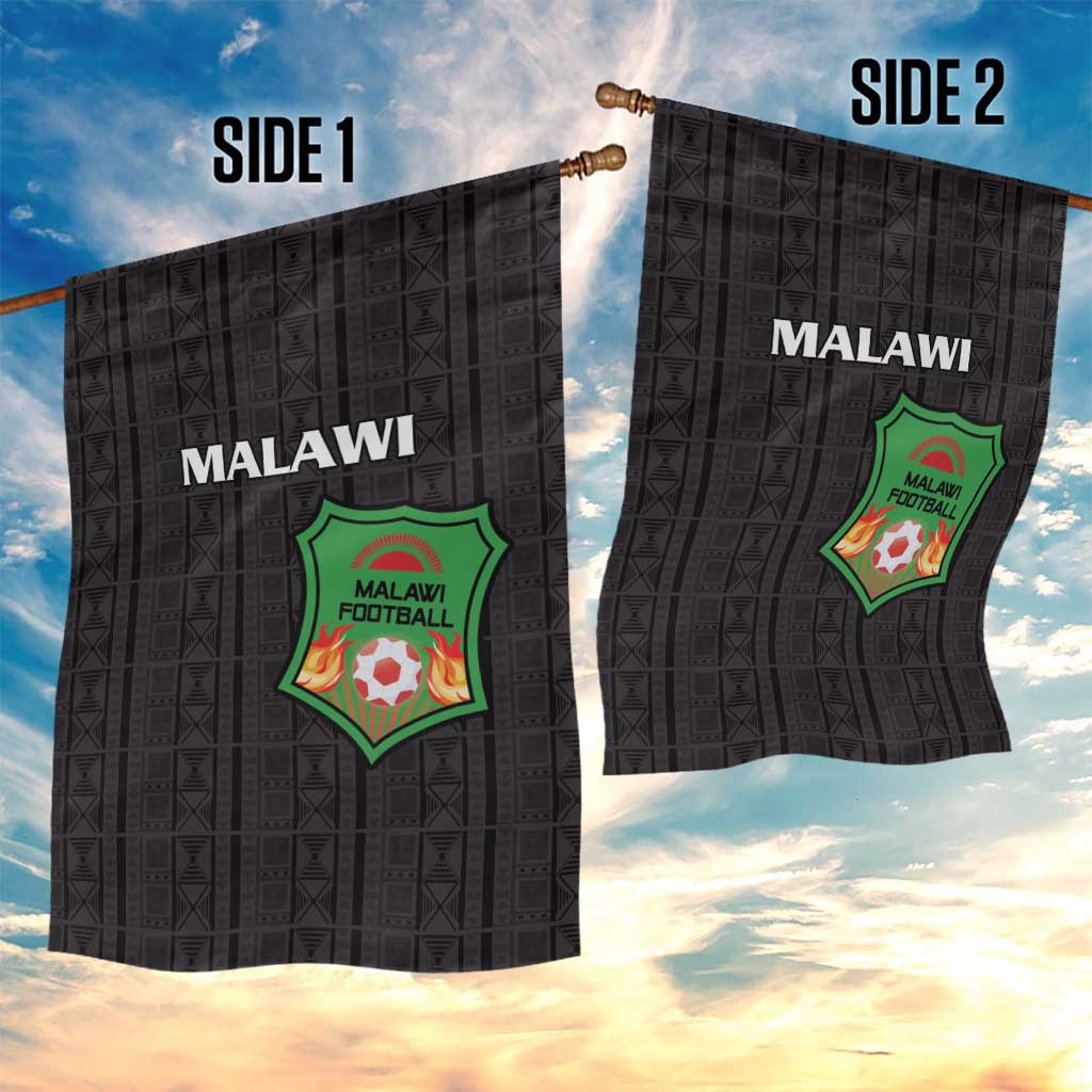 Malawi Football Garden Flag Come On Flames - Black - Wonder Print Shop