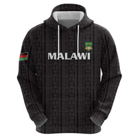 Custom Malawi Football Hoodie Come On Flames - Black - Wonder Print Shop