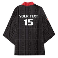Custom Malawi Football Kimono Come On Flames - Black - Wonder Print Shop