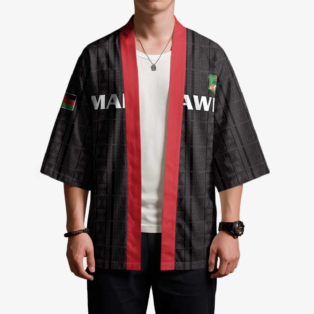 Custom Malawi Football Kimono Come On Flames - Black - Wonder Print Shop