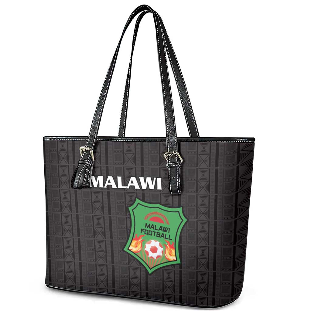 Malawi Football Leather Tote Bag Come On Flames - Black - Wonder Print Shop