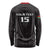 Custom Malawi Football Long Sleeve Shirt Come On Flames - Black - Wonder Print Shop