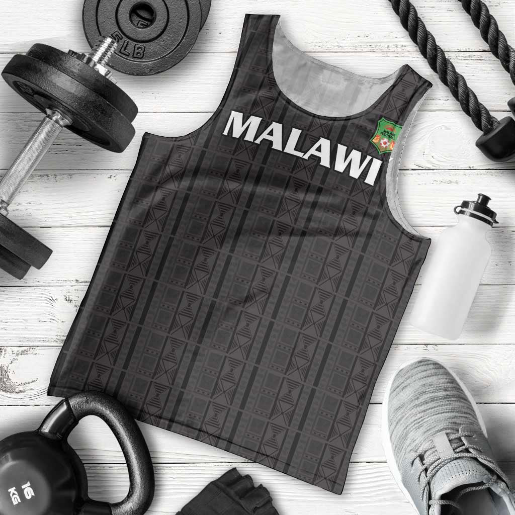 Custom Malawi Football Men Tank Top Come On Flames - Black - Wonder Print Shop