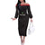 Custom Malawi Football Off The Shoulder Long Sleeve Dress Come On Flames - Black - Wonder Print Shop