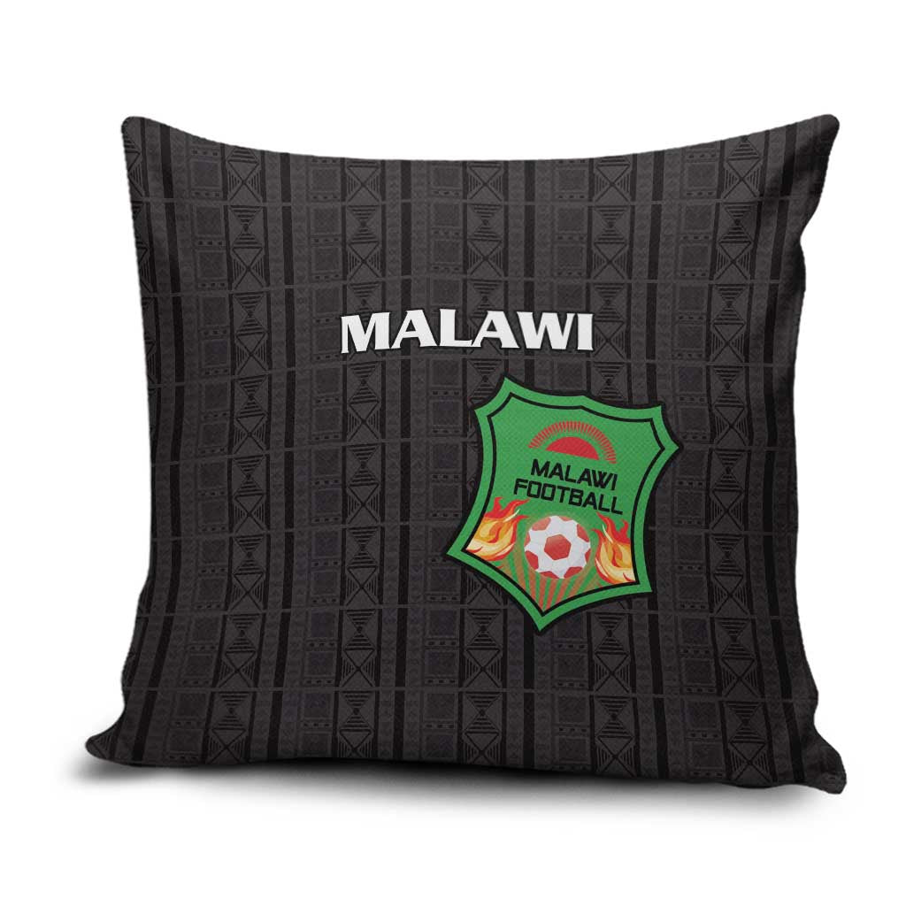 Malawi Football Pillow Cover Come On Flames - Black - Wonder Print Shop