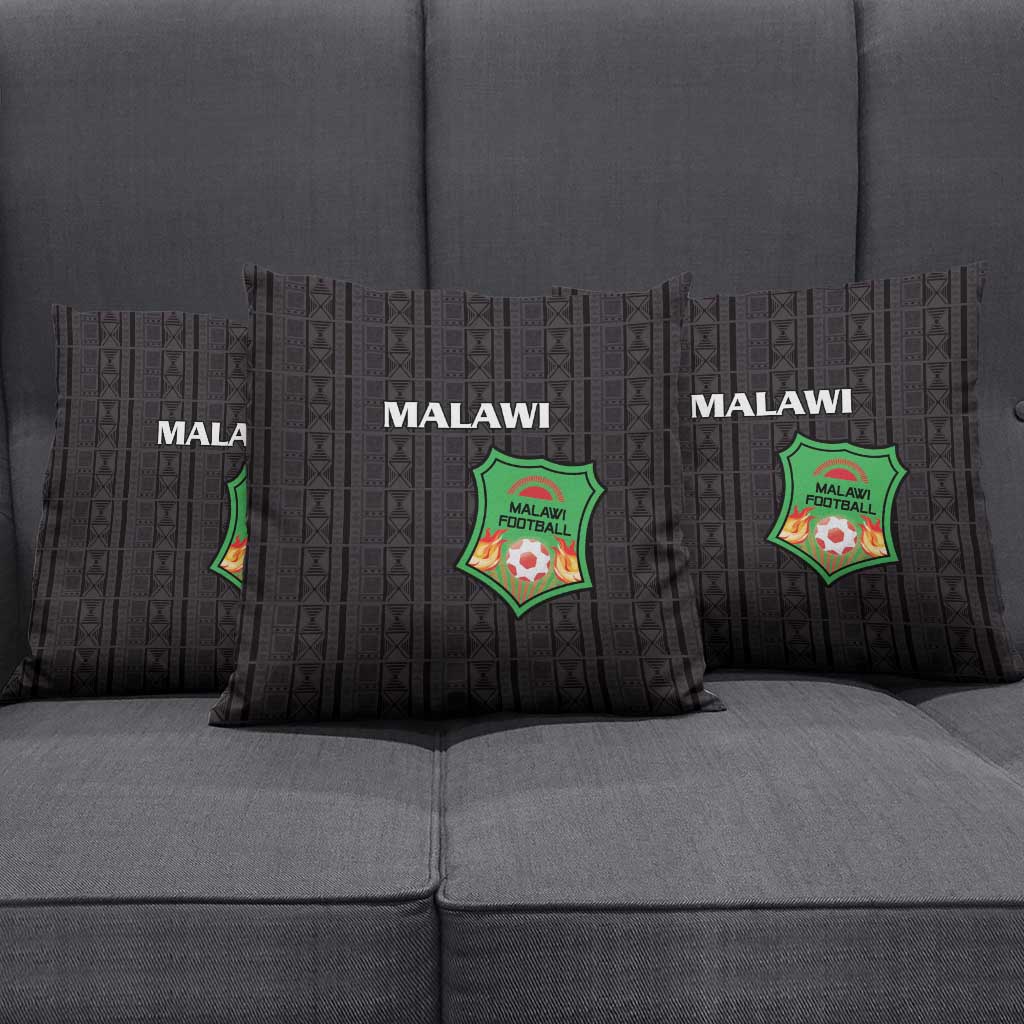Malawi Football Pillow Cover Come On Flames - Black - Wonder Print Shop