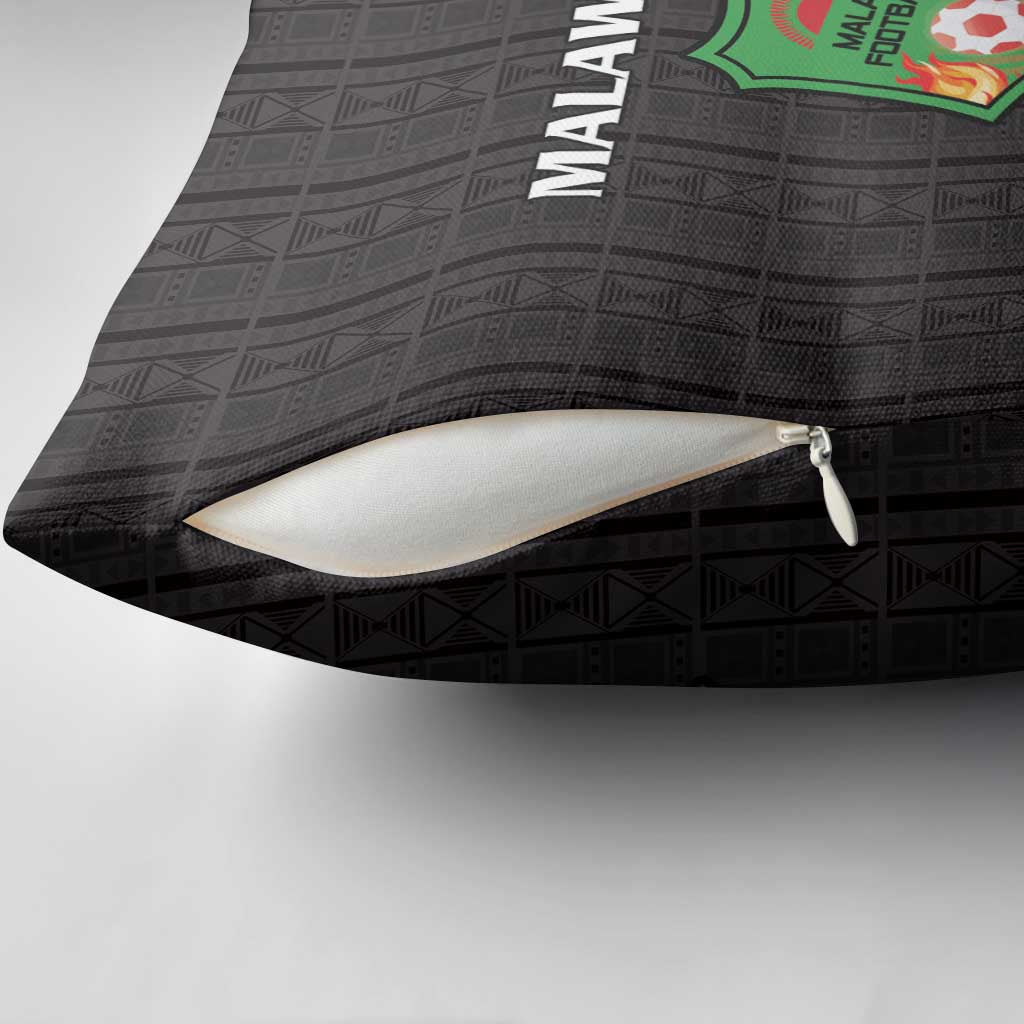 Malawi Football Pillow Cover Come On Flames - Black - Wonder Print Shop