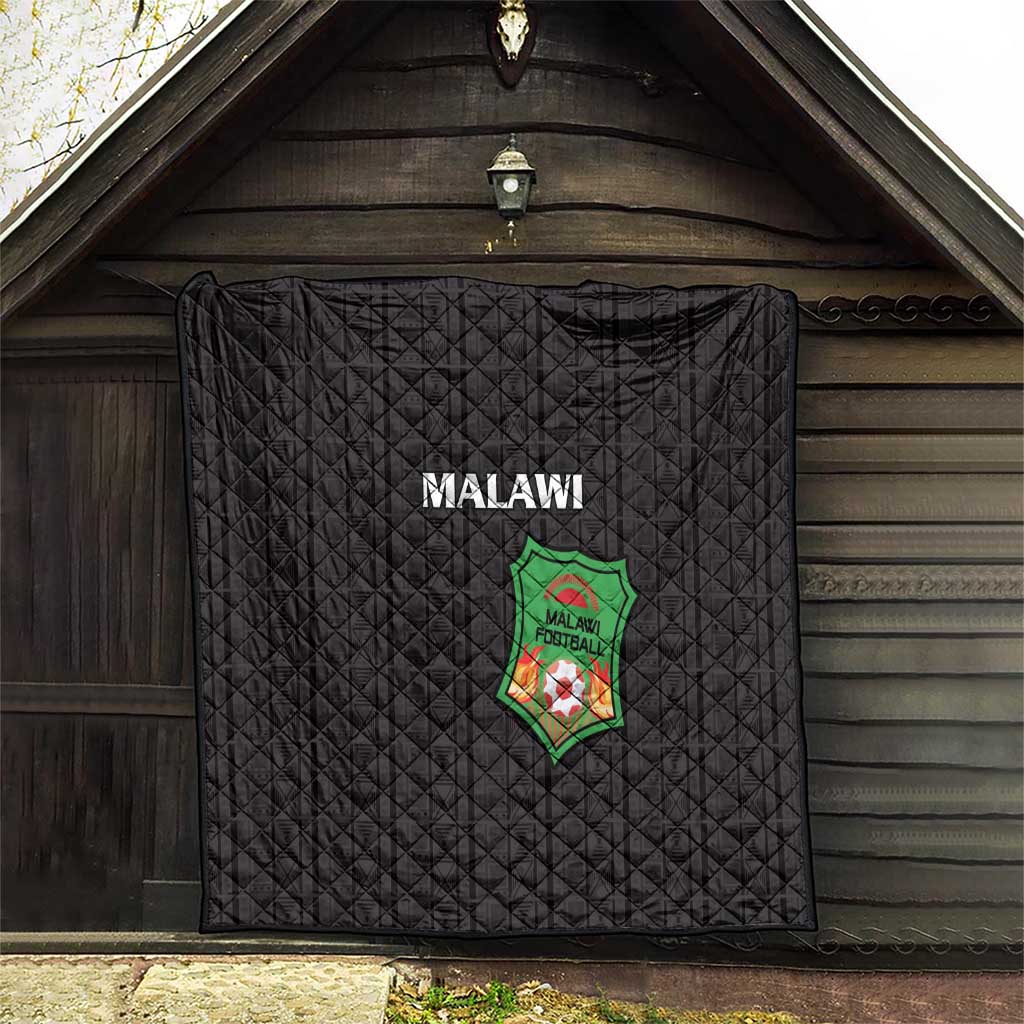 Malawi Football Quilt Come On Flames - Black - Wonder Print Shop