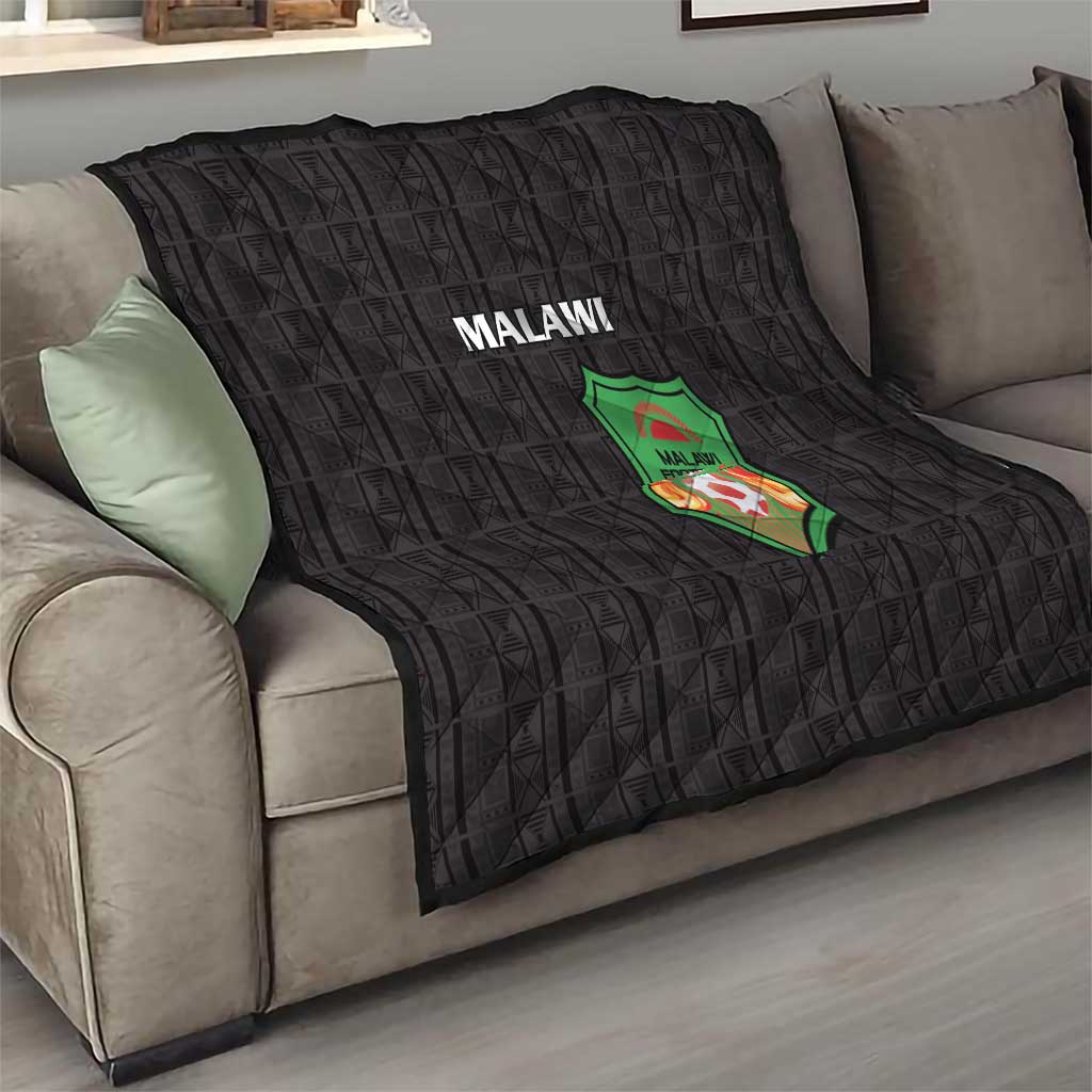 Malawi Football Quilt Come On Flames - Black - Wonder Print Shop