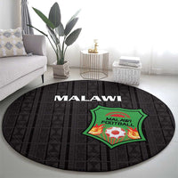 Malawi Football Round Carpet Come On Flames - Black - Wonder Print Shop