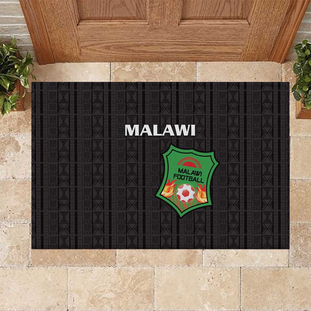 Malawi Football Rubber Doormat Come On Flames - Black - Wonder Print Shop