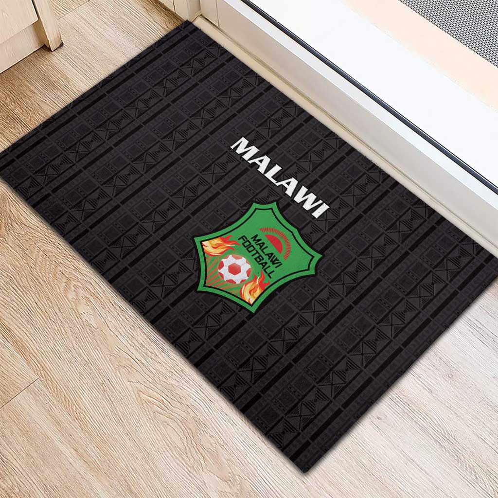Malawi Football Rubber Doormat Come On Flames - Black - Wonder Print Shop