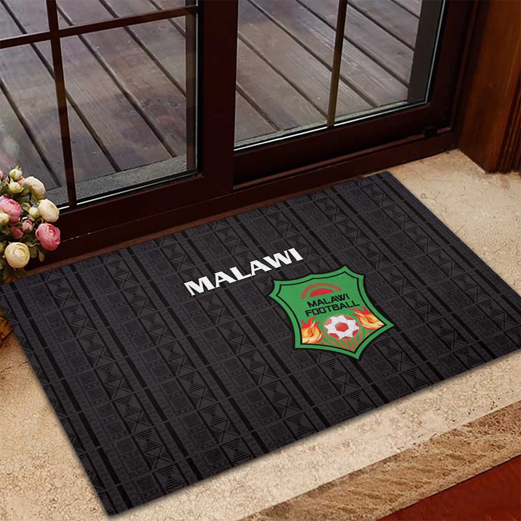 Malawi Football Rubber Doormat Come On Flames - Black - Wonder Print Shop