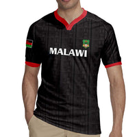 Custom Malawi Football Rugby Jersey Come On Flames - Black - Wonder Print Shop
