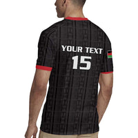 Custom Malawi Football Rugby Jersey Come On Flames - Black - Wonder Print Shop
